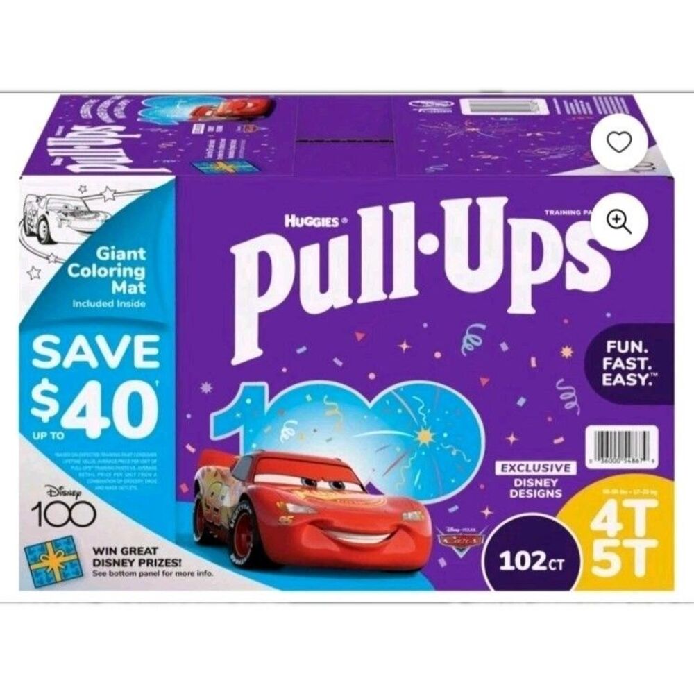 Huggies Pull-Ups Training Pants for Boys, 4T-5T 38-50 Pounds (102 Count)